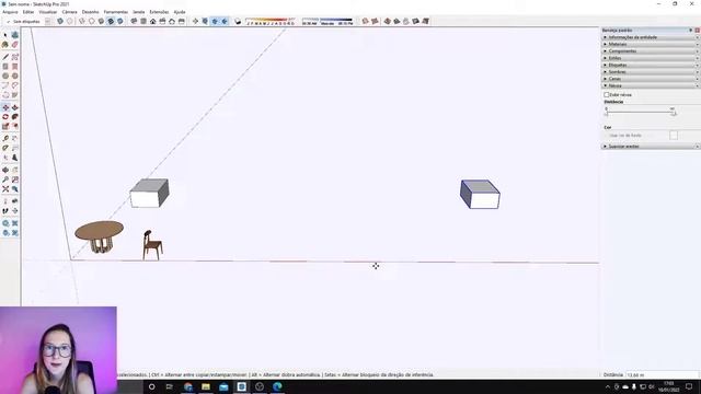 Curso de SketchUp 2022 - Aula 09/23 - Ferramenta Mover