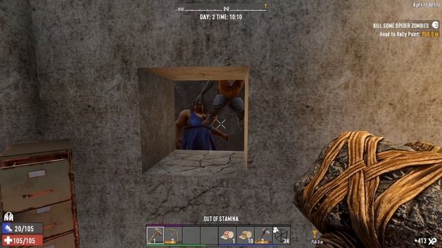 Getting my Skull Cracked at Crack-A-Book | 7 Days to Die Alpha 19 Gameplay | E03