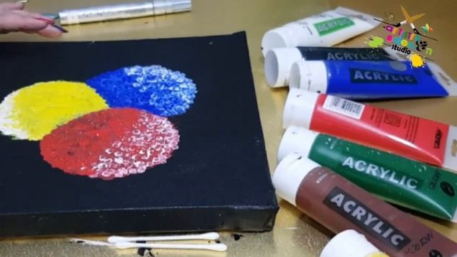 How to Paint Hydrangea Flowers |P ainting with Cotton Swabs | Easy Acrylic Painting tutorial