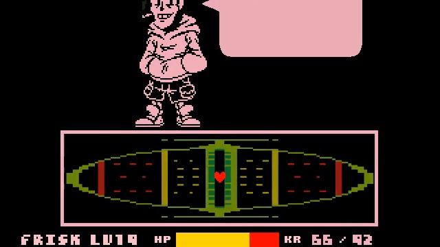 classic underswap papyrus fight//gameplay//phase 1-2