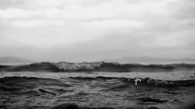 Ocean Waves Surf 4K - Free HD Stock Footage - No Copyright - Nature Sea Shore BLACK&WHITE