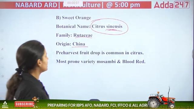 NABARD Grade A Preparation | ARD Horticulture | Citrus By Meenakshi Rathi