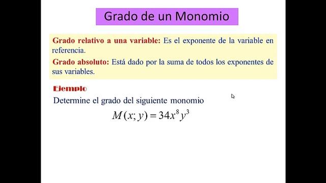 grado de un polinomio