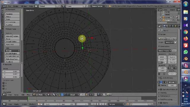 Toturial membuat mangkuk 3D menggunakan APK blender