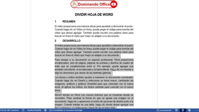 Dividir Hoja de #word en dos columnas - Formato de Artículo científico