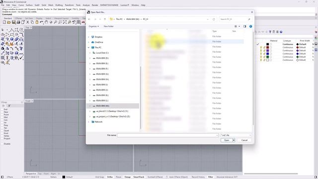 Import Autodesk Revit file into Rhino with Datakit Exchange Plugin