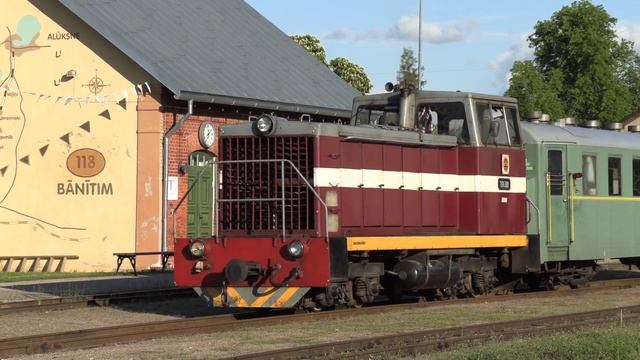 Тепловоз ТУ7А-3018 на ст. Алуксне / TU7A-3018 at Aluksne station