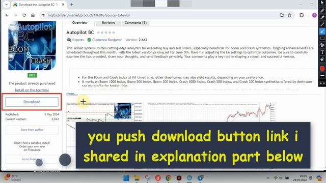 Autopilot Boom Crash Signals Robot MT5 Deriv (Free Download)