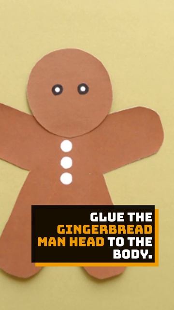 Christmas Crafts: Gingerbread Man #shorts #christmas #holiday #craft #tutorial #diycrafts