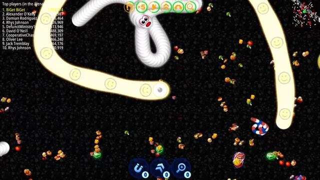 WormsZone.io 4,000,000 +Score Pro Giant Slither Snake Top 01 /Best World Record WormsZoneio #261