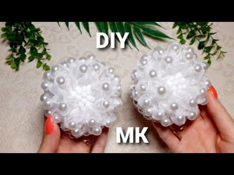 Бантики с бусинами! В школу! Мастер-класс!