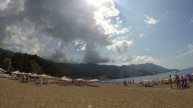Becici, Montenegro - June 28, 2016: main beach