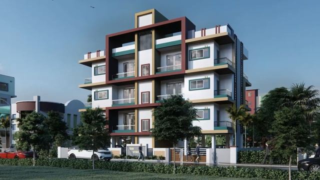 Architectural 3D Walkthrough Animation for "SAI VISHWA" Residential Apartment.