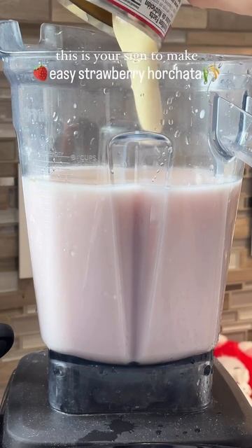 easy Korean Strawberry milk horchata 🍓🌾