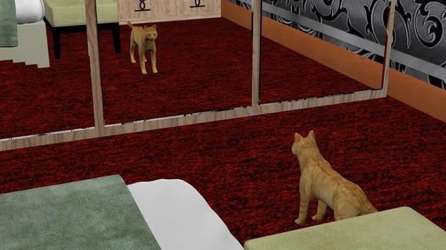 Cat in the mirror WIP :P #3dsmax
