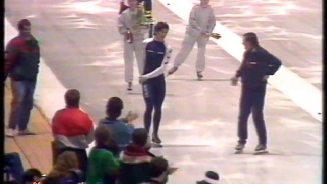 World Championships Sprint Heerenveen 1989 - 1000 m Zhelezovskiy (World Champion) - Flaim