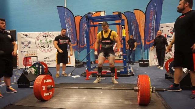 Faraj Jalilov (Azerbaijan) - 310 kg RAW Deadlift @ WPC European Powerlifting Championships 2016