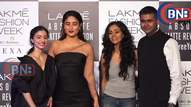 Lakme Fashion Week Ke Grand Finale Me Kareena Kapoor Black Gown Me Apne Hushn Ke Jalwa Bikherte Naj