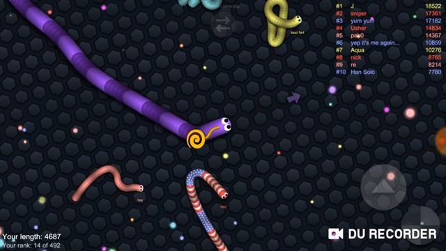 slither.io #5 Игра про Червяка!  Пытаемся вырастить огромного Червя! Взяли первое место