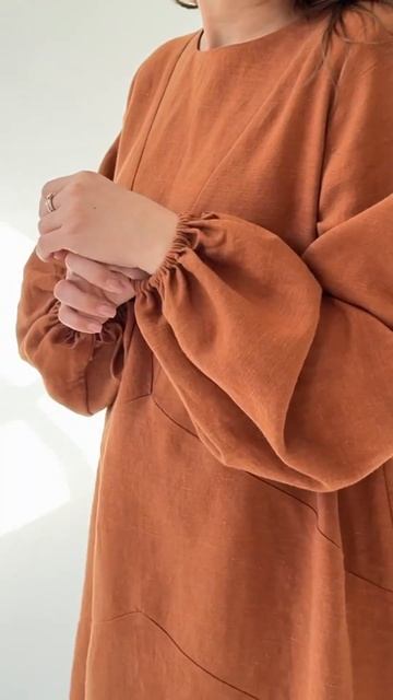 ☀️Платье из льна по нашей новой выкройке «Хоуп» - https://elena-plenkina.ru/product/plate-houp/