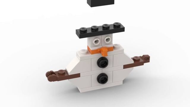 LEGO. Как построить Снеговика на рождество из лего. Полибег 7220 #lego #tutorial #bricklady
