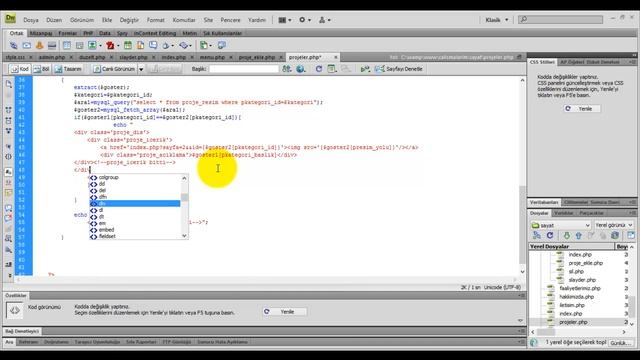 PHP ile Yönetilebilir Dinamik Kurumsal Site Tasarımı ve Yapımı 12 Güncellenmiştir.