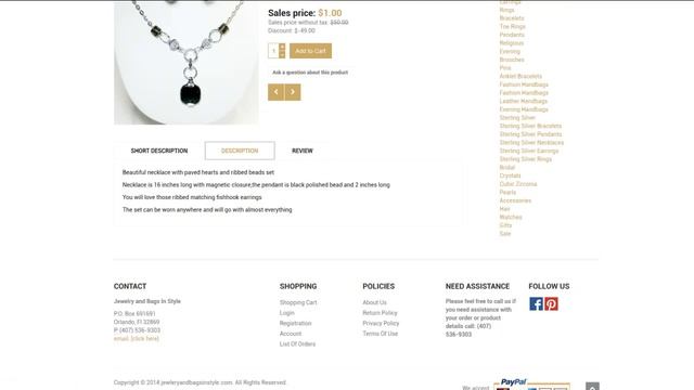 jewlery website walkthrough