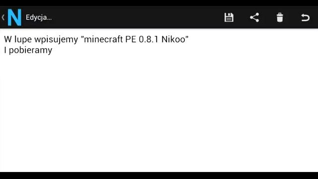 Jak pobrac minecrafta 0.8.1 PE za free