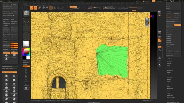 Close hole glitch fix with Zbrush 2021.7 stager function