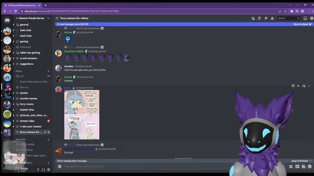 A Protogen Looks At Furry Memes with a Normie on Caffeine (and plays games) (LIVE)