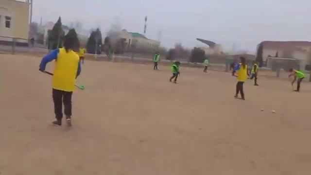 Сhim ustida hokkey sportining mashg'ulot jarayoni