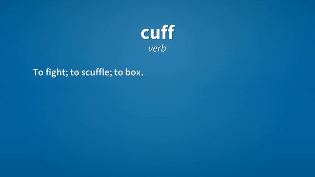 Cuff | Meaning of cuff