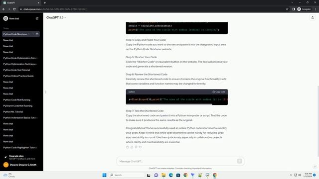 python code shortener online