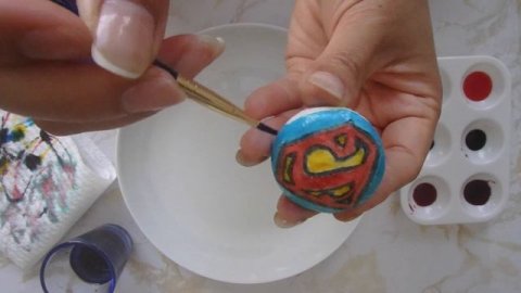 Justice League - French Macarons - Using only 1 Brush Technique