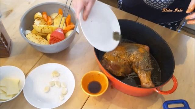 Baked lamb with oven potatoes