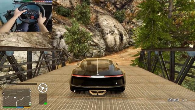 Bugatti Atlantic Off Roading - GTA 5 Steering Wheel | Logitech G29 Gameplay
