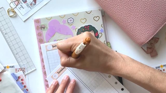 A6 Rings Plan With Me | Sweetness Mini Planner Sticker Kit