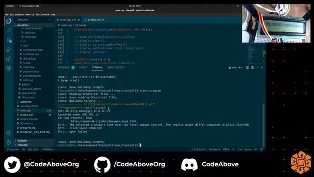 [Live Coding #4] BlackPill and modm - HD44780