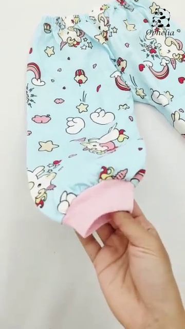 Piyama Motif Unicorn Biru Model Oblong D01