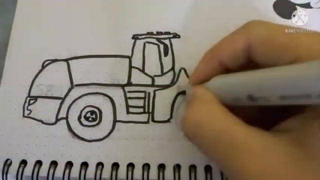 Как нарисовать погрузчик"KRAIDVELL 580 2plus2