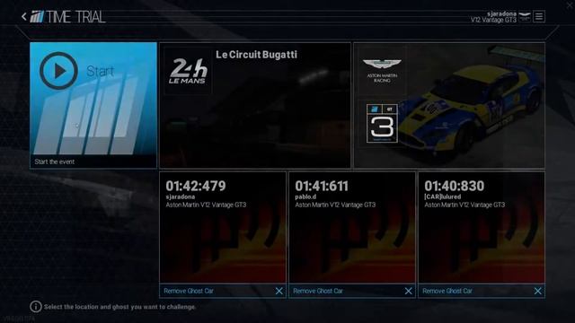 Project CARS : TT Circuit Bugatti (Aston Martin V12 GT3) 01'41''305