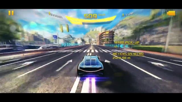Asphalt 8, Festival Coins Cup, Azure Coast, Bugatti La Voiture Noire 01:09:860