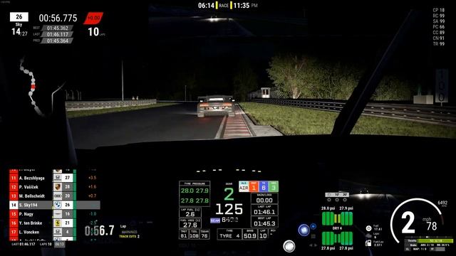 Sky194: COLD TRACK & NIGHT RACE! / ACC LFM Coach Dave Sprint@ Hungaroring / BMW M4 GT3 / W SETUP