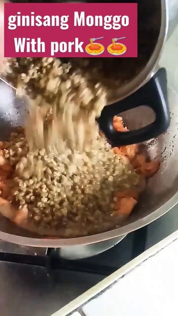 SIMPLENG ULAM, SIMPLENG LUTUIN/ginisang Monggo with pork #shorts #cooking #foodie #shortsfeed