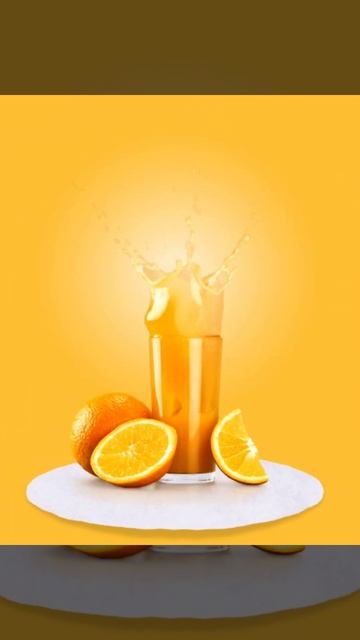 Orange Juice poster design in Canva / Poster Design in Phone
