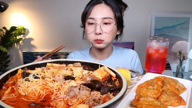 🔥얼얼한 마라수혈 중국당면 푸주 토핑 때려넣은 마라탕 먹방🔥 SPICY HOT POT MALATANG 麻辣烫 Lẩu Panci Pedas🔥 eating sound