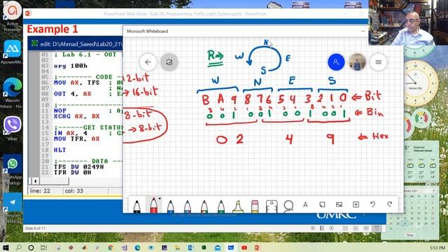 Lab 06 Assembly Programming for Traffic Light | برمجة الاسمبلي للاشارة المرورية