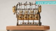 Stirling Engine Kit High-end Precision Four Cylinder Mechanical Engine - Assembly Required Engine