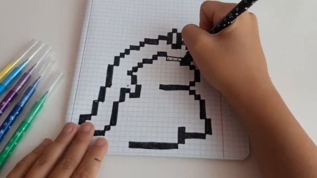 Как нарисовать Kawai единорога поклеточкам