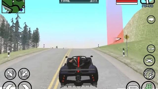 Racing with Pagani Zonda in San Fierro Hills Gta san andreas (android)